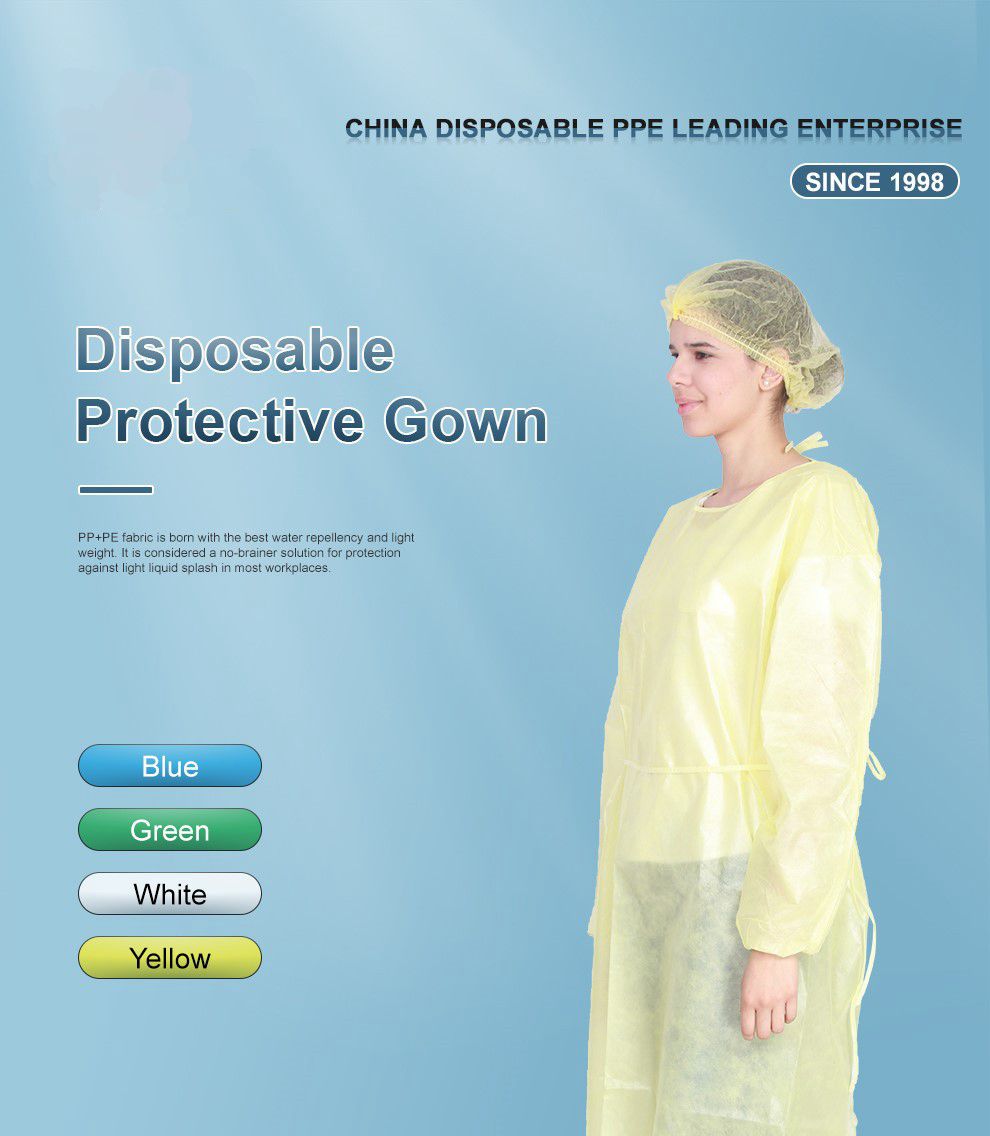 PP PE coated Isolation Gown01