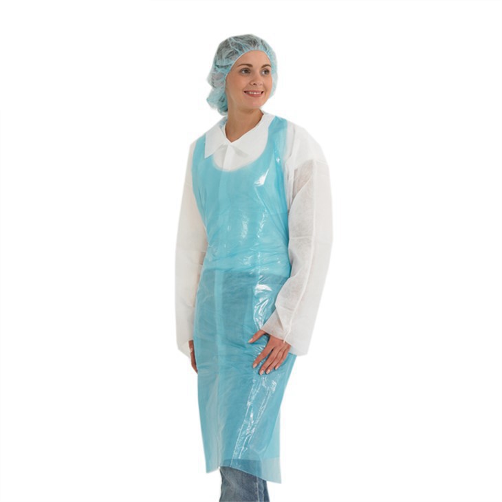 Blue Disposable Pe Apron In Roll