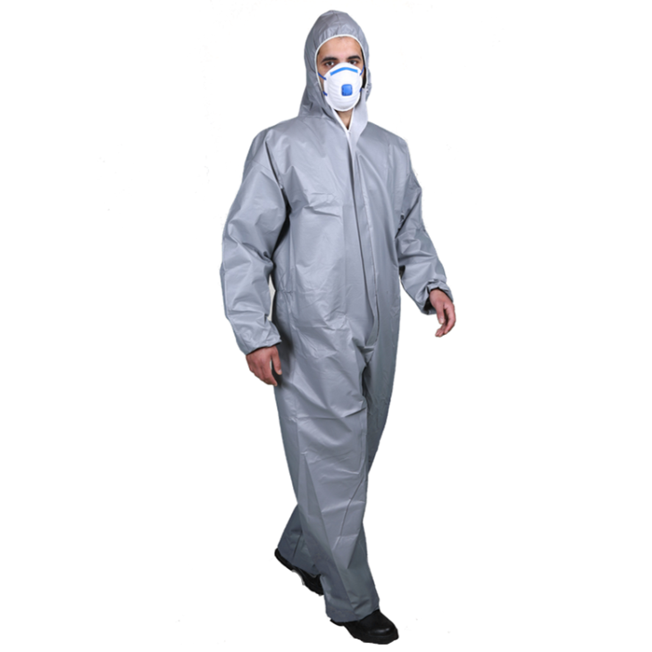 15-4 disposable microporous coverall grey