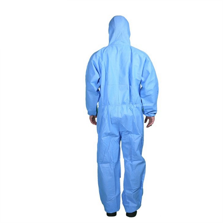 blue coveralls