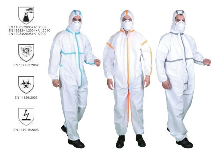 Type 5/6 Non Woven Microporous Disposable Coverall