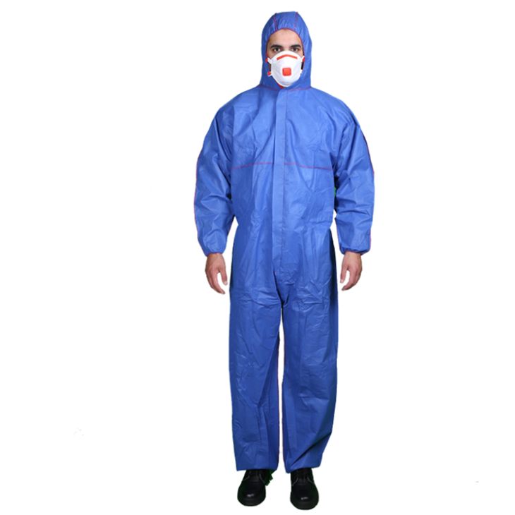 10-4 Type 5 6 stitched seam coverall blue