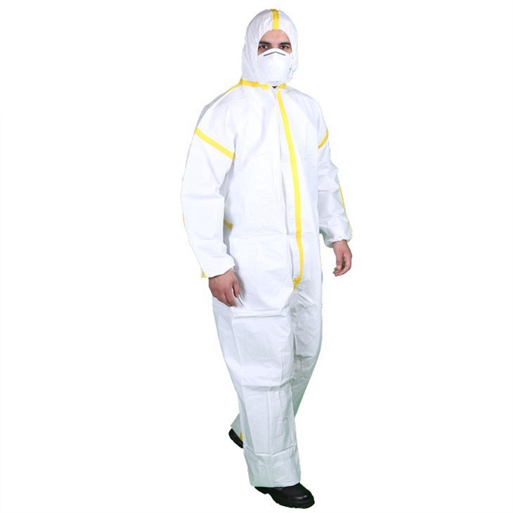 White Disposable Coveralls With Hood